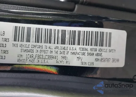 2018 Jeep Grand Cherokee Limited 4X4 from USA, damaged, VIN 1C4RJFBG3JC399441